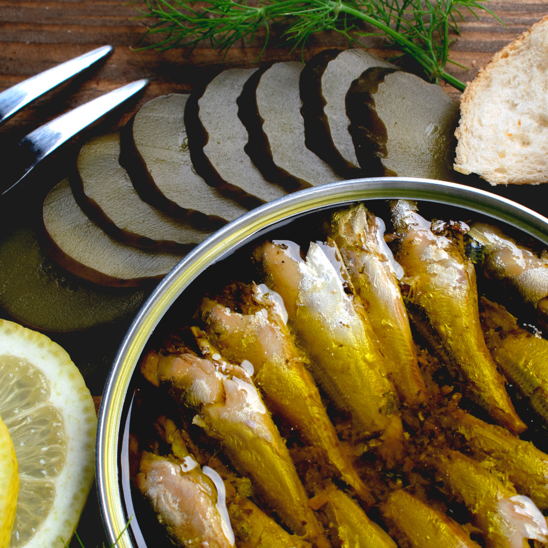 Taggmakrill i Ravigote-sås