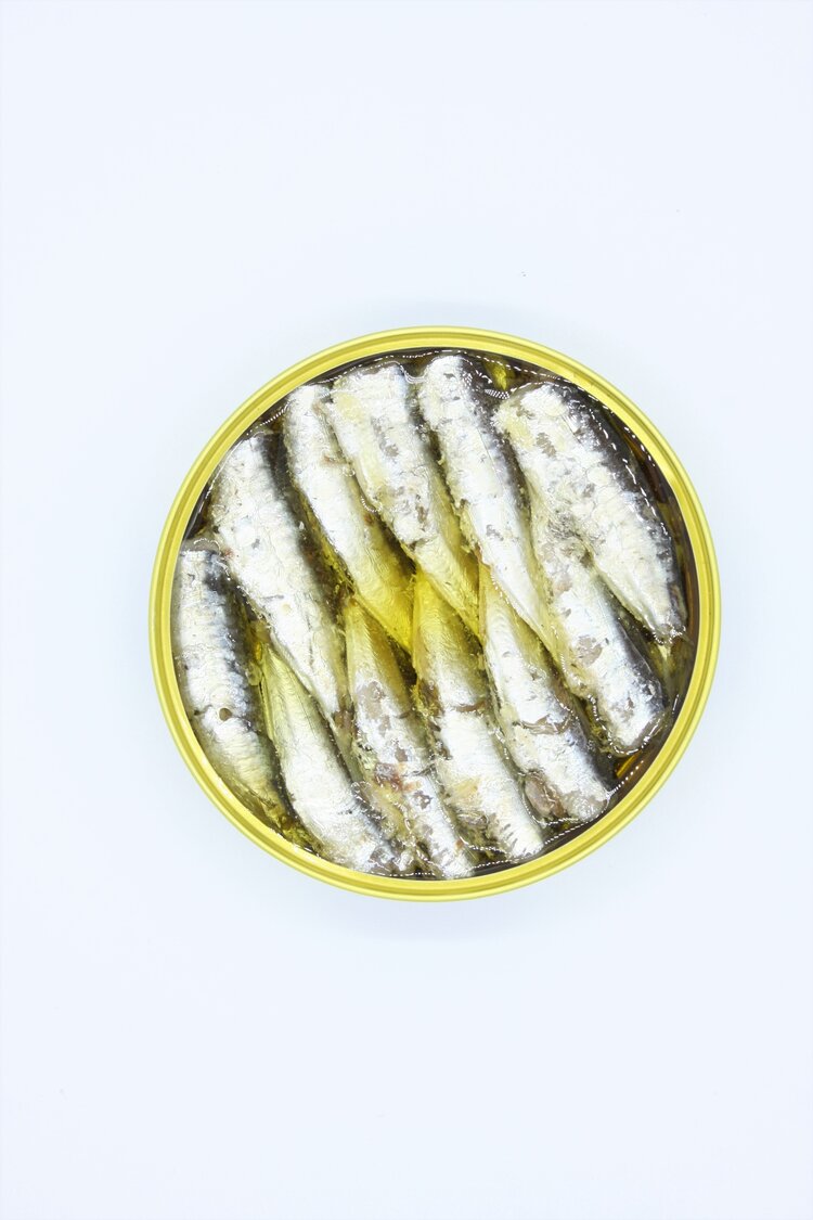 Små Sardiner i Olivolja